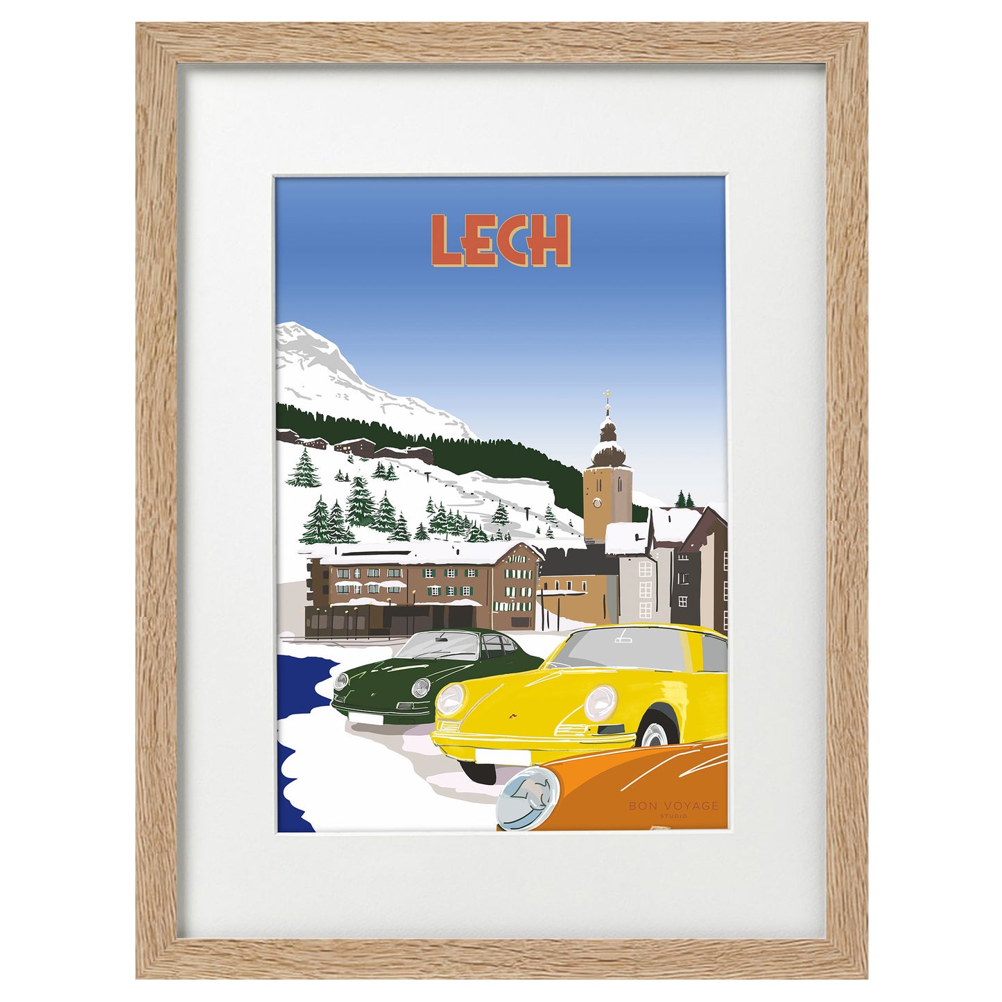 Poster "LECH" im Holzrahmen