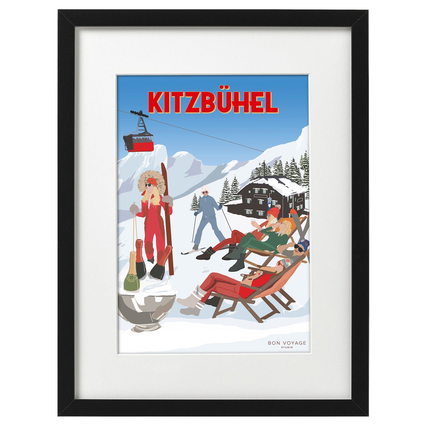 Gerahmter Print "KITZBÜHEL"