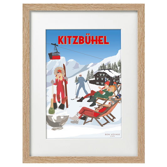 Print "KITZBÜHEL" im Holzrahmen