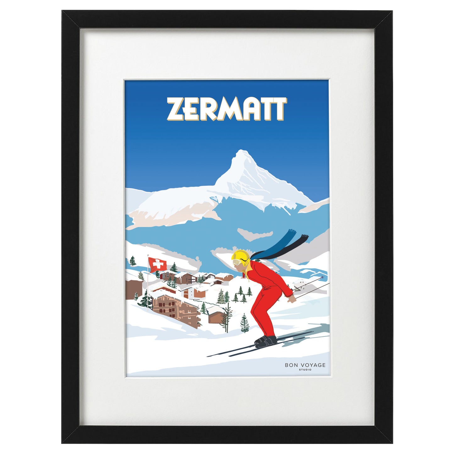 Gerahmter Print "ZERMATT"